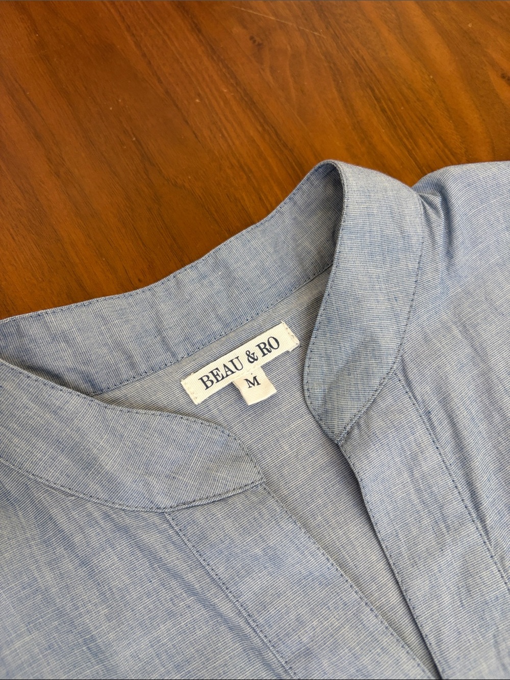 Beau & Ro Chambray Blue Button Front Midi Maxi Dress – Size Medium - Picture 6 of 10